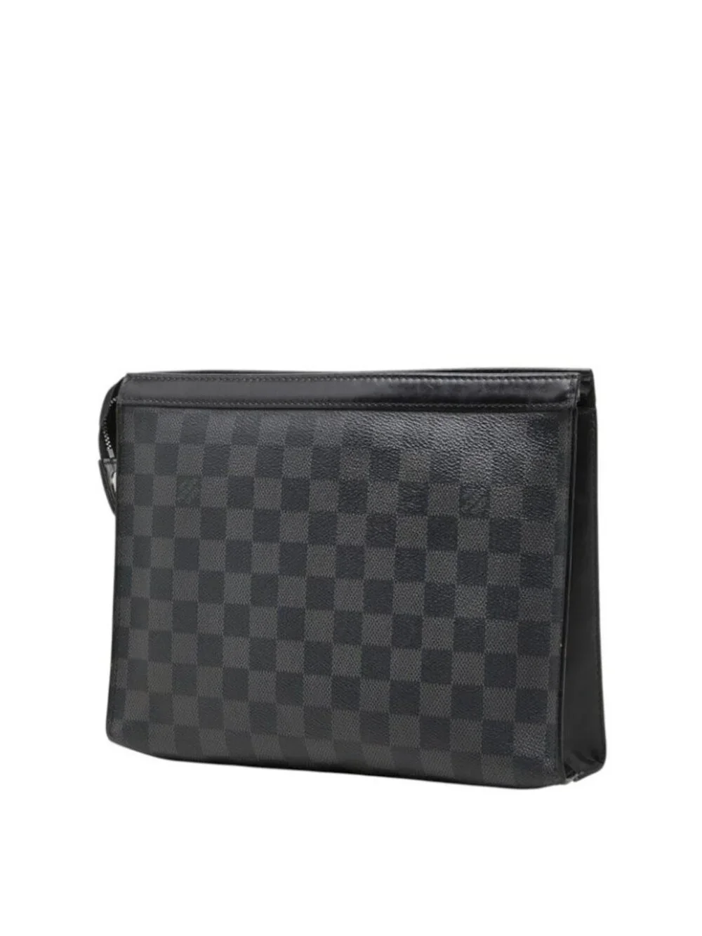 Louis Vuitton Damier Graphite Pochette Voyage MM Second Bag Black Leather
